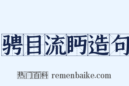 骋目流眄造句是什么意思的图片